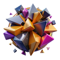 serene minimalist A dynamic composition of fragmented shapes and bold colors, resembling a shattered mirror, with a high-contrast, graphic style authentic png