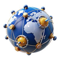 magnificent creative A network of interconnected satellites orbiting Earth, illuminated by the glow of the sun, space exploration style high quality png