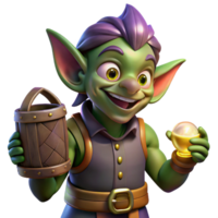 wonderful minimalist A mischievous imp playing tricks on unsuspecting travelers, dimly lit tavern lighting, fantasy art style authentic png