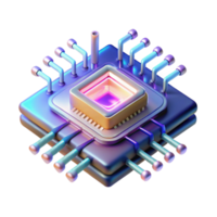 extraordinary modern A microscopic view of a quantum computer chip, intricate pathways of light pulsing through its core, illuminated by vibrant laser light, abstract style authentic png