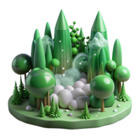 elegant classic Green Forest Fog Mist Transparent for Atmospheric Design professional png