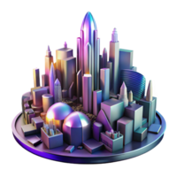 magnificent minimalist A chaotic, abstract cityscape, with a dramatic, high-contrast lighting, in a futuristic style authentic png