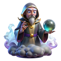 serene abstract A wise oracle gazing into a crystal ball, surrounded by swirling mists, mystical lighting, fantasy art style detailed png