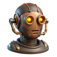 elegant vintage A chrome and glass humanoid robot gazing pensively at a glowing orb of binary code, lit by ethereal blue light, in a hyperrealistic style high resolution png