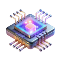 extraordinary traditional A microscopic view of a quantum computer chip, intricate pathways of light pulsing through its core, illuminated by vibrant laser light, abstract style genuine png
