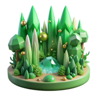 magnificent minimalist Green Forest Panorama Transparent for Scenic Views png