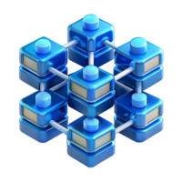 elegant traditional A network of interconnected servers forming a complex, abstract structure, cool, blue lighting, data visualization style authentic png