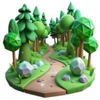 stunning rustic Green Forest Path Isolated for Nature Projects png