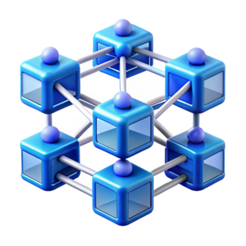 sbalorditivo classico un' Rete di interconnesso server formatura un' complesso, astratto struttura, freddo, blu illuminazione, dati visualizzazione stile professionale png