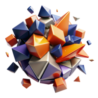 extraordinary traditional A dynamic composition of fragmented shapes and bold colors, resembling a shattered mirror, with a high-contrast, graphic style genuine png
