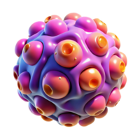 serene modern A microscopic view of cellular structures, with a vibrant, fluorescent lighting, in a bio-art style professional png