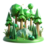 serene vintage Green Forest Sunlight Rays Through Trees Transparent premium png