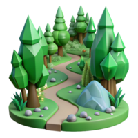 beautiful abstract Green Forest Trail Transparent for Hiking Themes high resolution png
