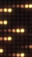 Horizontally flying meteors on a wall of light, loop video
