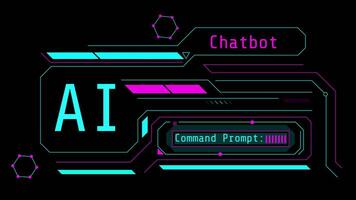 Animation of infographics about AI and Chatbot prompting. video