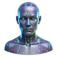 beautiful vintage A holographic projection of a human face, glitching and distorting, surrounded by binary code. Cool, digital lighting, glitch art style professional png