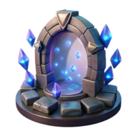 magnificent vintage A hidden portal shimmering with magical energy, surrounded by ancient runes, illuminated by the pulsating light of the portal itself high resolution png