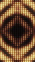 Pulsating geometric pattern on a huge wall of light video