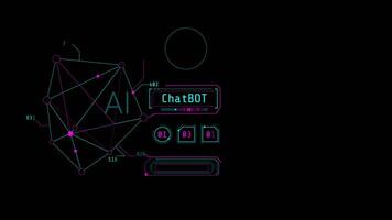 Animation of infographics about AI and prompt engineering. video