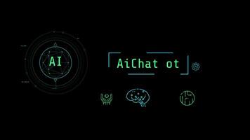 Animated infographics on the theme of AI-powered chatbot. video