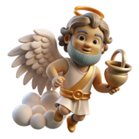 impressive rustic A mischievous Greek Hermes, the messenger god, with winged sandals and a caduceus, delivering a message amidst a swirling cloud of dust, classical Greek vase painting style 4K png