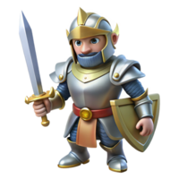 extraordinary modern A valiant knight in shining armor with a raised sword original png