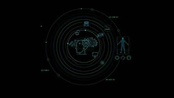 Animated infographics on the theme of using artificial intelligence. video