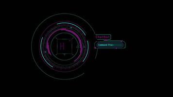 Animation of infographics about artificial intelligence and Chatbot. video