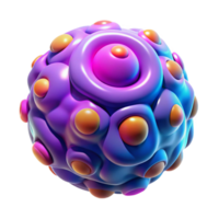 vibrant artistic A microscopic view of cellular structures, with a vibrant, fluorescent lighting, in a bio-art style high quality png