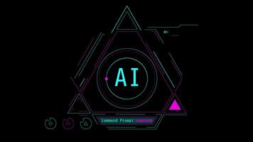 Animation of infographics about AI and Chatbot technology. video