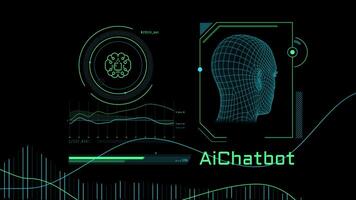 Animated infographics on the theme of AI-driven chatbot. video