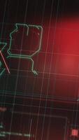 Animated infographic of artificial intelligence in digital space. video