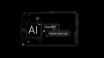 Infographic animation about AI and Chatbot usage. video