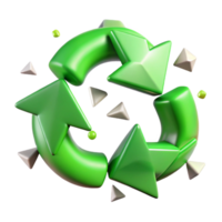 wonderful rustic Green Recycling Arrows Circle Loop Transparent Background high quality png