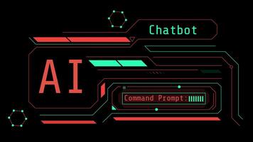 Infographics of AI and Chatbot prompting on alpha channel. video