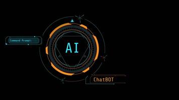Animated abstract infographics about AI-powered chatbot communication. video