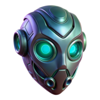 vibrant rustic A futuristic mask, with intricate designs and glowing lenses, floats in mid-air, studio lighting, product design style detailed png