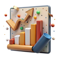 magnificent minimalist Growth Chart Upward Trend Cutout for Investment Reports premium png