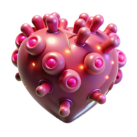 vibrant contemporary A swarm of nanobots forming the shape of a human heart, pulsating with a soft pink glow, illuminated by microscopic lighting, medical technology style genuine png