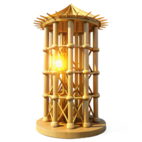 stunning artistic Bamboo skyscraper, intricate lattice structure, sunlight dappling through, sustainable and elegant, Asian inspired style, professional png