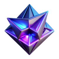 serene contemporary Fractured geometric shapes in shades of deep violet and electric blue, with sharp, neon light accents, in a cyberpunk style genuine png