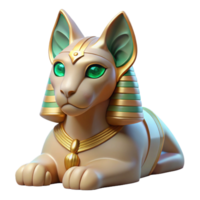 beautiful contemporary A powerful sphinx with emerald eyes, gazing enigmatically into the distance, soft ethereal lighting, Art Deco style original png