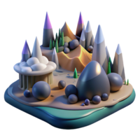 beautiful classic A chaotic, abstract landscape, with a dramatic, high-contrast lighting, in a surreal style high resolution png