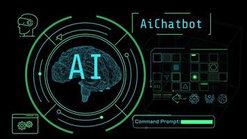 Infographics on the theme of artificial intelligence and virtual reality. video