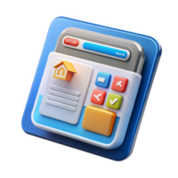 beautiful abstract Tablet computer displaying website homepage detailed png