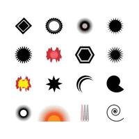 Set of colorful icons for web design and seasonal elements vector