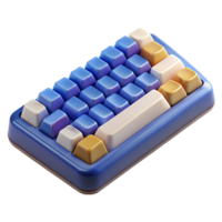 beautiful abstract Mechanical keyboard with custom keycaps genuine png