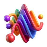 stunning classic An abstract representation of sound waves, using vibrant colors and dynamic shapes, with a musical, rhythmic style authentic png