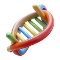 vibrant artistic A DNA strand, double helix, multicolored, exclusive png