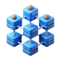 extraordinary classic A network of interconnected servers forming a complex, abstract structure, cool, blue lighting, data visualization style exclusive png
